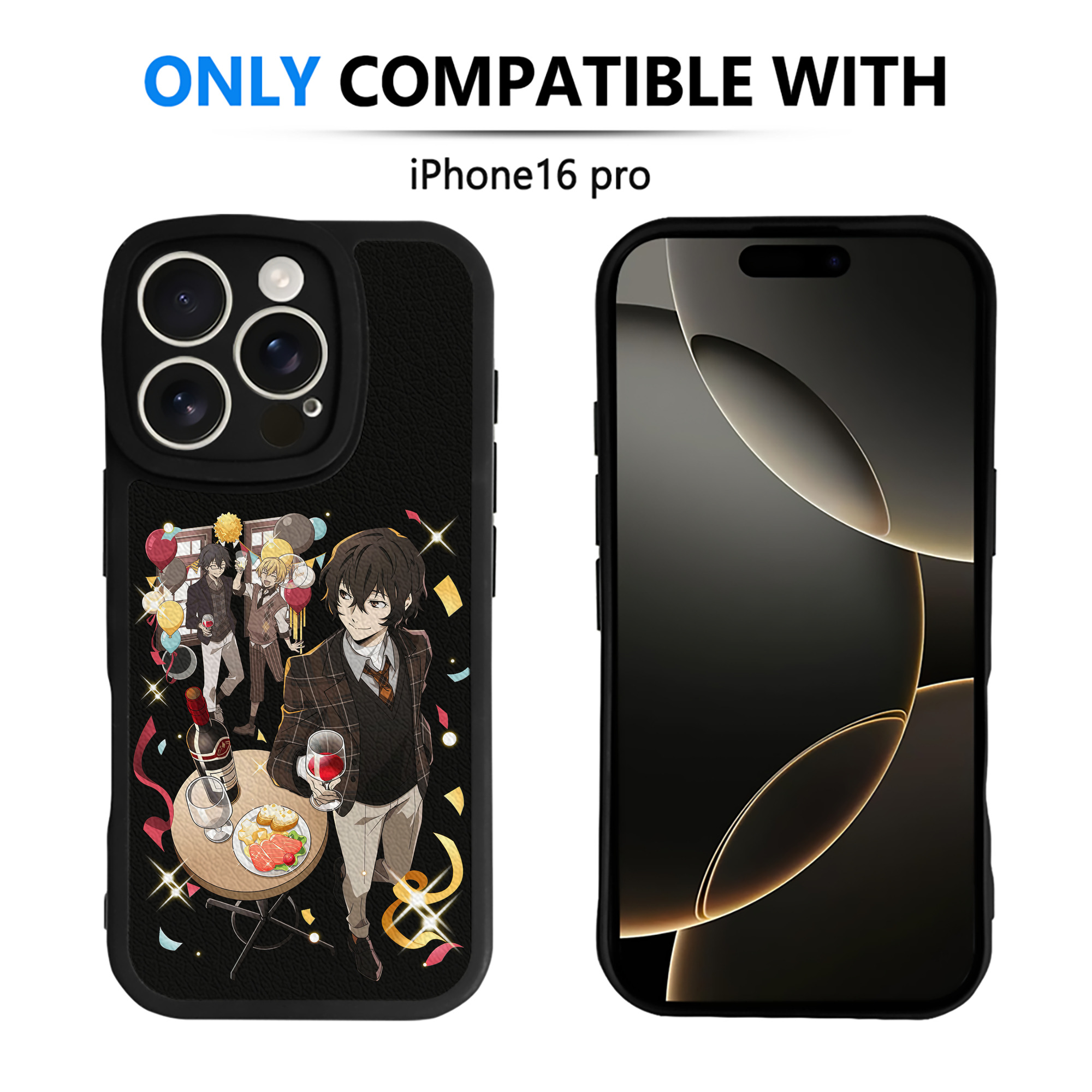 （画像用） 文豪ストレイドッグス Bungo Stray Dogs 【iPhone 16シリーズ対応】シリコンスマホケース（レザー調） 材質：シリコン